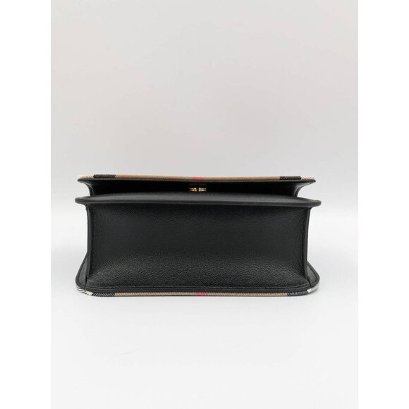 Burberry Madison Check Canvas Leather Shoulder Bag Black 8084026 - Picture 6 of 14